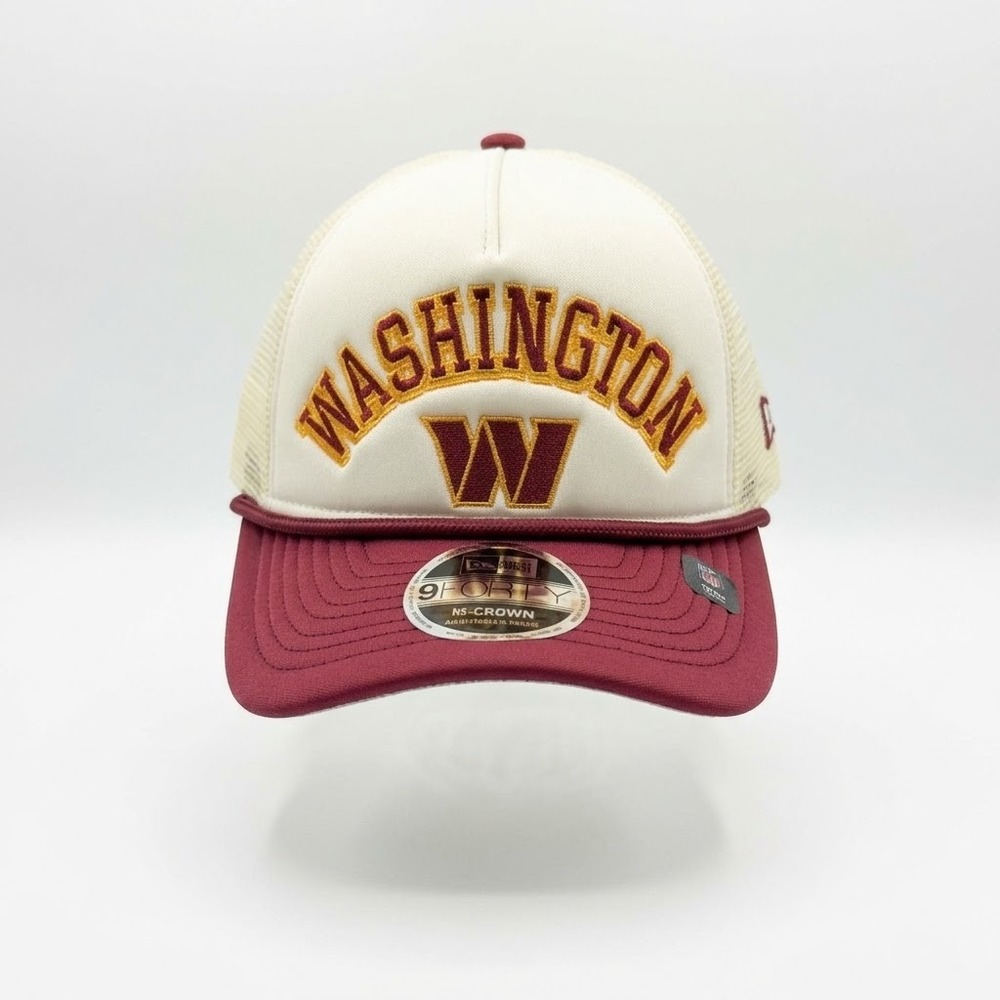 Washington Commanders New Era 9FORTY M-Crown Mens OSFM Cream Burgundy NEW